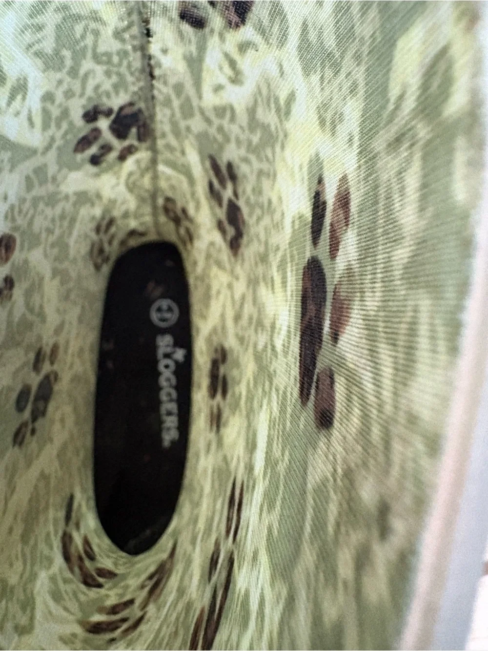 Sloggers Olive Green Paw Print Rain Boots